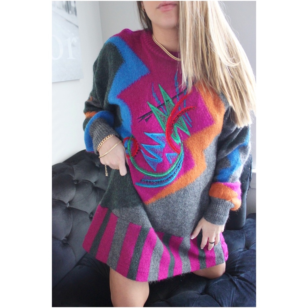 Escada Vintage Wool Sweater Dress